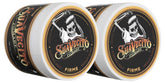 Suavecito Pomade Firme jar highlights strong hold for all-day control.