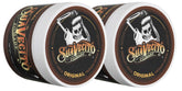 Close-up of Suavecito Pomade Original bottle showing easy hold and signature scent.