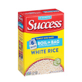 Success Boil-in-Bag Rice packaging shows convenient prep for busy weeknights.