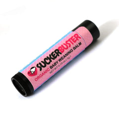 Suckerbuster balm packaging with organic formula highlights natural ingredients