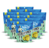SuckerPunch Classic Dill Pickle Chips closeup of crisp dill flavor for on-the-go snacking