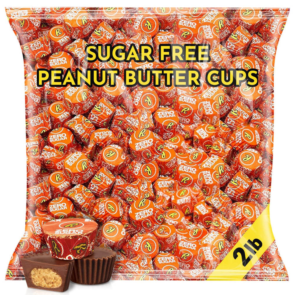Sugadelic Zero Sugar Milk Chocolate Peanut Butter Cups bulk bag, ideal for everyday sugar-conscious snacking.