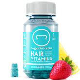 SugarBearPro bottle front showcases a premium vegan hair gummy formula for daily support