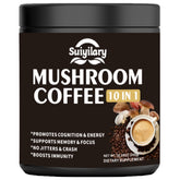 Suiyilary Mushroom Coffee bag front featuring 10-mushroom blend for energy