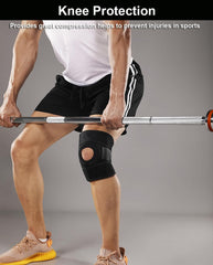 SUJAYU knee brace with anti-slip system stays in place during workouts.