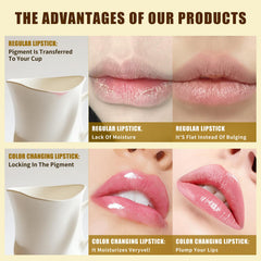 Sulily gold foil formula moisturizes with natural oils for nourishing lip care.