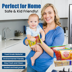 Sum-Up Goods air-tight seal maintains snacks' crispness without heat or batteries.