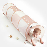 Sumbababy tunnel for toddlers shows soft fabric close-up, ideal for safe crawling.
