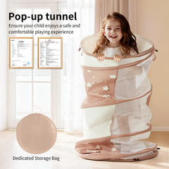 Sumbababy tunnel star-pattern design adds a playful touch to living rooms.