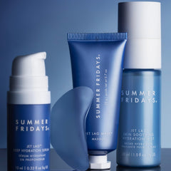 Summer Fridays Jet Lag Mask in use as daily moisturizer and overnight treatment.