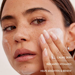 Summer Fridays Jet Lag Mask swatch on skin illustrating smoothing and moisture glow.