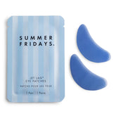 Summer Fridays Jet Lag Under Eye Patches packaging promoting quick refresh.
