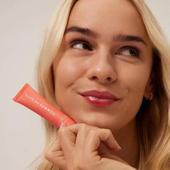 Summer Fridays Lip Butter Poppy texture close-up showing smooth non-greasy feel