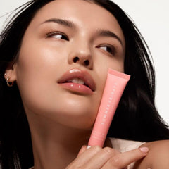 Packaging of Summer Fridays Lip Butter Balm showcases vegan formula.