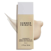 Summer Fridays ShadeDrops SPF 30 bottle front showing lightweight, hydrating sunscreen finish