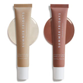 Summer Fridays Lip Butter Vanilla application showing instant hydration and light shine.
