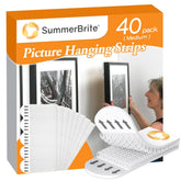 Summerbrite picture hanging strips in action for damage-free, secure displays.