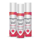 Summer's Eve Blissful Escape spray bottle front view highlighting talc-free formula for daily freshness.