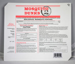 Summit Mosquito Dunks bottle shown with BTI label for targeted larvae control.