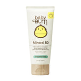 Sun Bum Baby Bum SPF 50 mineral sunscreen bottle protecting delicate skin