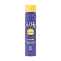 Sun Bum Blonde Purple Shampoo bottle boosts color brightness and moisture