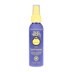 Sun Bum Blonde Tone Enhancer bottle showing violet extract and blue spirulina for cooler blonde tones