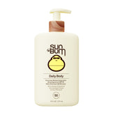 Sun Bum Daily SPF 50 Body Lotion bottle demonstrates daily protection on the skin
