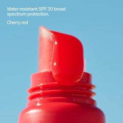 Sun Bum Heat Wave tinted lip balm coconut application on lips