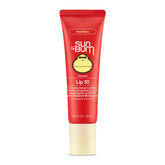 Sun Bum Heat Wave tinted lip balm coconut closeup showing lip color and texture