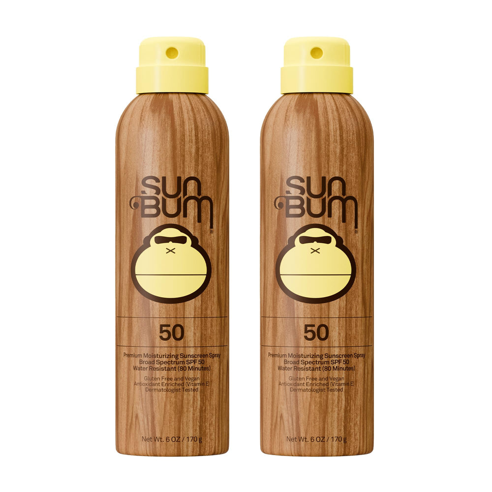 Sun Bum Original SPF 50 spray bottle front view for lightweight protection