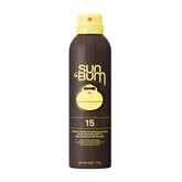Sun Bum Original SPF 15 sunscreen spray bottle for everyday beach protection.