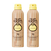 Sun Bum Original SPF 70 sunscreen spray bottle for everyday, broad-spectrum protection.