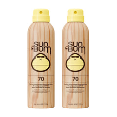 Sun Bum Original SPF 70 sunscreen spray bottle for everyday, broad-spectrum protection.