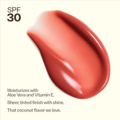 Sun Bum SPF 30 tinted lip balm application demonstrates easy, quick sun protection.