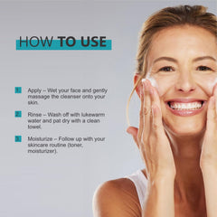 Product ingredients niacinamide and vitamin B5 in Sun Coast Sciences cleanser for smoother texture.
