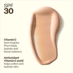 Swatch of Sun Bum Daily Glow shows subtle tint and glow.