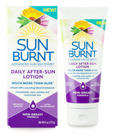 SunBurnt Advanced After-Sun Lotion 6oz bottle with quick absorption for post-sun hydration