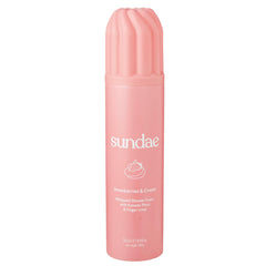 Sundae whipped shower foam bottle highlights strawberry cream aroma for a refreshing cleanse.