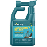 Sunday Mosquito Deleto bottle close up showing concentrated outdoor pest control.