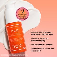Close-up of Sunday Riley C.E.O. serum texture for quick absorption