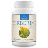 Sunergetic Berberine 1200mg bottle shows convenient capsules for daily use.