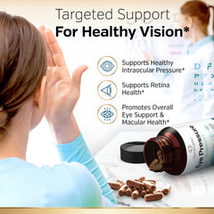 Sunergetic blend with bilberry, pine bark, and grape seed for antioxidant eye support.