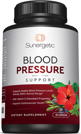 Sunergetic Blood Pressure bottle pour showing easy daily heart support