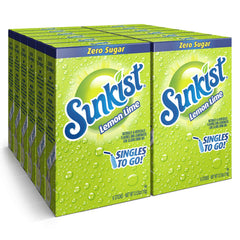 Sunkist Singles To Go lemon-lime packets for on-the-go flavor without sugar