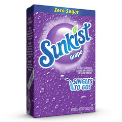 SINGLES TO GO Sunkist Grape packaging close-up highlights portable flavor solution