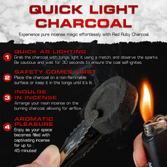 Sunlight Charcoal 33 mm coal disks provide reliable warmth for rituals.