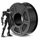SUNLU ABS 1.75mm black filament spool, smooth winding for reliable feeding.