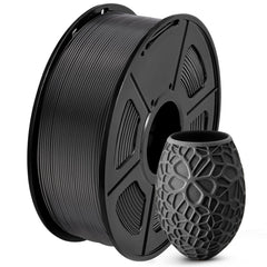 SUNLU PLA filament 1.75mm neatly wound on black 1kg spool for smooth printing.