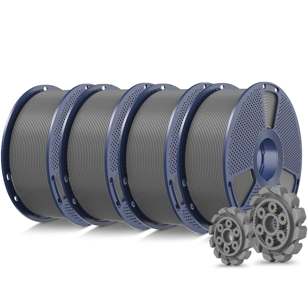 SUNLU PLA+2.0 gray 1kg spool ready for durable, precise prints.