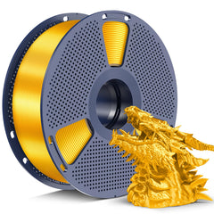 Sunlu Silk PLA+ spool with gloss finish enhances model aesthetics.